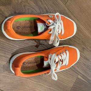 Cariuma Orange and White Sneakers